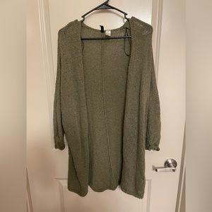 Army Green Knit Cardigan